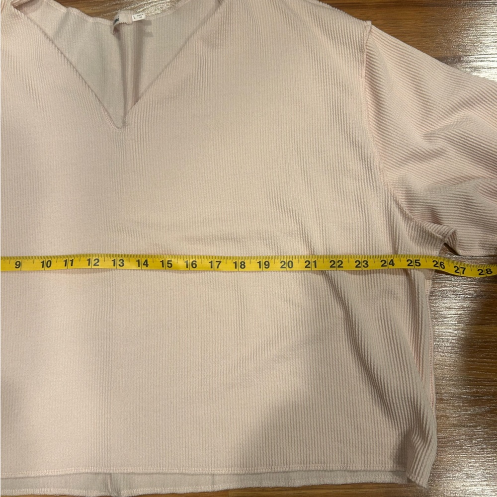 Francesca's Mi Ami Oversized Ribbed Lightweight Top Women’s Size Large - Picture 7 of 8